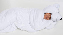 Load image into Gallery viewer, Snoozzoo Adult Polar Bear Sleeping Bag - Gifteee. Find cool &amp; unique gifts for men, women and kids
