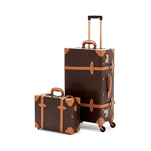 Vintage Looking Luggage Set - 2 Piece - Gifteee Unique & Unusual gifts, Cool gift ideas