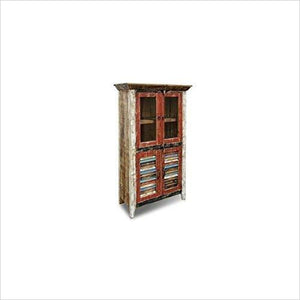Reclaimed Wood Glass Bookcase - Gifteee. Find cool & unique gifts for men, women and kids