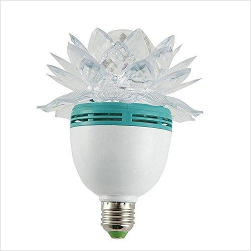 Flower Shaped Rotating LED Strobe Bulb Multi changing Color - Gifteee Unique & Unusual gifts, Cool gift ideas