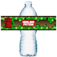 Load image into Gallery viewer, 24PCS Water Bottle Labels for Minecraft Party
