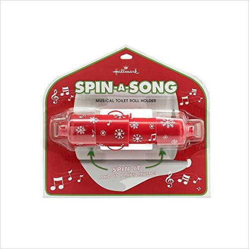 Christmas Spin-a-Song Musical Toilet Roll Holder - Gifteee Unique 