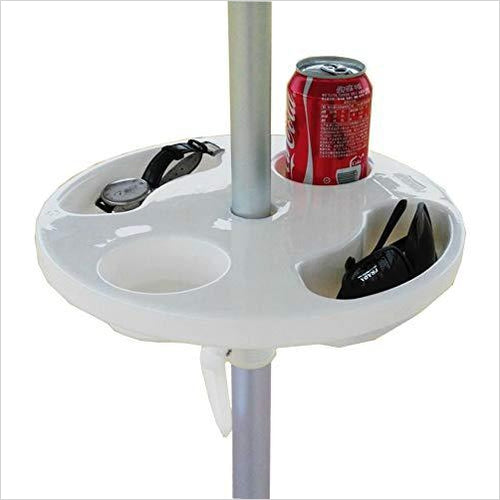 Beach Umbrella Table with Cup Holders - Gifteee. Find cool & unique gifts for men, women and kids