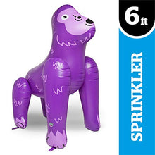 Load image into Gallery viewer, Inflatable Purple Ape Yard Summer Sprinkler - 6ft - Gifteee. Find cool &amp; unique gifts for men, women and kids
