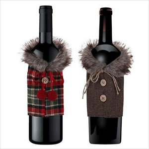 Faux Fur Christmas Wine Bottle Covers - Gifteee. Find cool & unique gifts for men, women and kids
