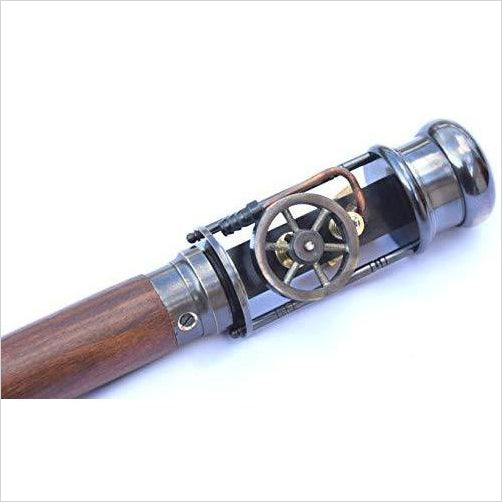 Walking Cane Stick With Working Steam Engine Model - Gifteee Unique & Unusual gifts, Cool gift ideas