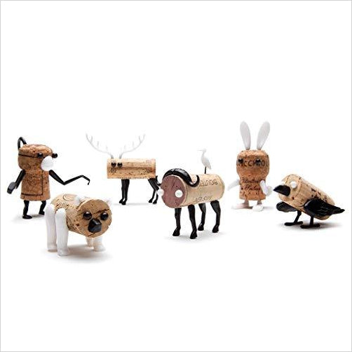 Corkers Animals Wine-Accessories, Pack of 6 - Gifteee. Find cool & unique gifts for men, women and kids