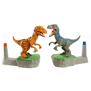 Jurassic World Dominion Rock ‘Em Sock ‘Em Robots Blue vs Atrociraptor Game with Battling Raptors