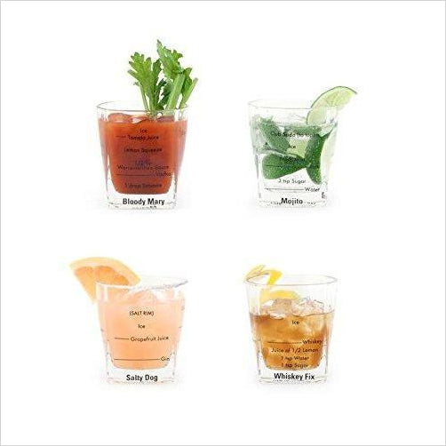 Bartending Glasses (Set of 4) - Gifteee Unique & Unusual gifts, Cool gift ideas