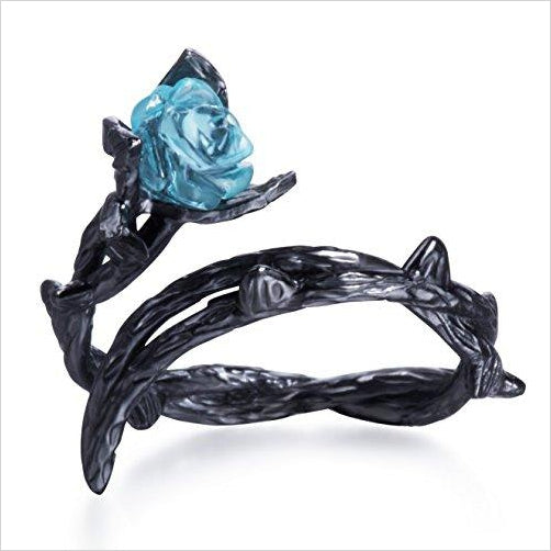 Black Thorns Flower Ring Sterling Silver - Gifteee Unique & Unusual gifts, Cool gift ideas