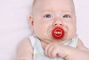 Baby Panic Button Pacifier - Gifteee. Find cool & unique gifts for men, women and kids