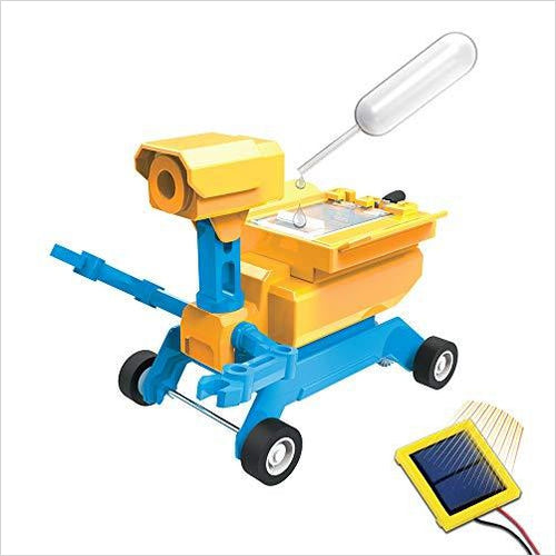 Geo STEM Toy DIY 2-in-1 Salt Water/Solar Powered Robot Car Kit - Gifteee - Unique Gifts | Cool Gift Ideas for Kids, Men and Women