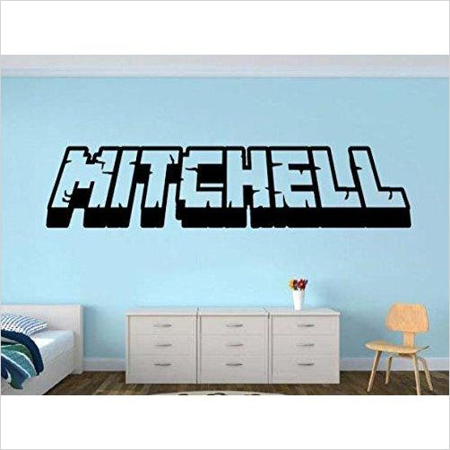 Personalized Gamer Name decal (Minecraft style) - Gifteee. Find cool & unique gifts for men, women and kids