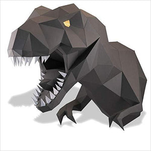 Dinosaur head 3D paper craft kit puzzle - Gifteee. Find cool & unique gifts for men, women and kids