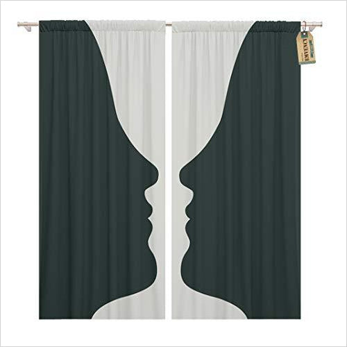 Two Heads of Optical Illusion Window Curtain - Gifteee. Find cool & unique gifts for men, women and kids