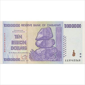 Zimbabwe 10 Billion Dollars Bill - Gifteee. Find cool & unique gifts for men, women and kids