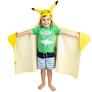 Pokemon Pikachu Bath/Pool/Beach Hooded Towel Wrap