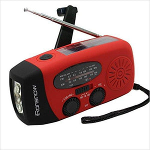 Emergency Solar Hand Crank Self Powered Radio, Flashlight & Phone Charger - Gifteee. Find cool & unique gifts for men, women and kids