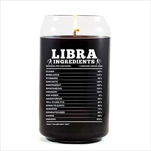 Libra Zodiac Star Sign Gift - Scented Candle - Gifteee. Find cool & unique gifts for men, women and kids