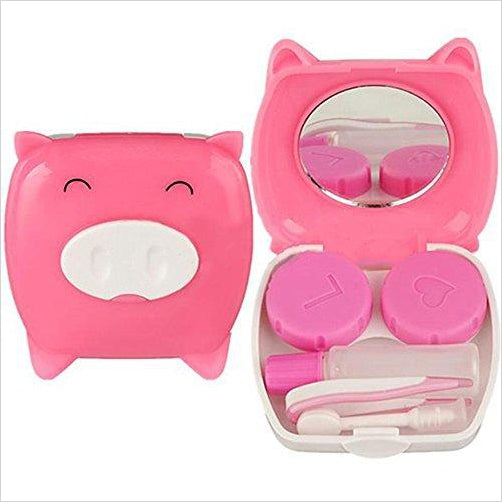 Piggy Pig Design Travel Contact Lens Case - Gifteee Unique & Unusual gifts, Cool gift ideas