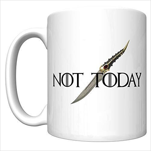 Not Today With The Catspaw Dagger (Arya Stark, Game of Thrones Coffee Mug) - Gifteee. Find cool & unique gifts for men, women and kids