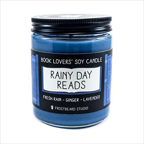Rainy Day Reads - Book Lovers' Soy Candle - Gifteee. Find cool & unique gifts for men, women and kids