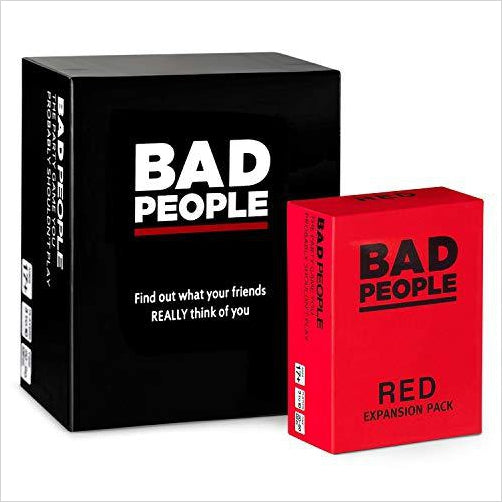BAD PEOPLE - The Party Game You Probably Shouldn't Play + The NSFW Brutal Expansion Pack - Gifteee. Find cool & unique gifts for men, women and kids