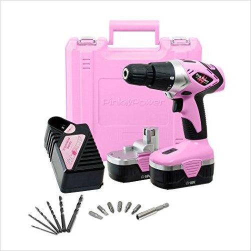 Cordless Electric Drill Driver - Pink Power - Gifteee Unique & Unusual gifts, Cool gift ideas