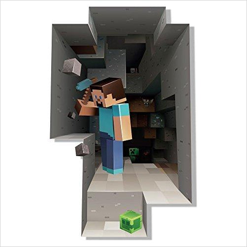 Minecraft Digging Steve Wall Cling Decal - Gifteee. Find cool & unique gifts for men, women and kids