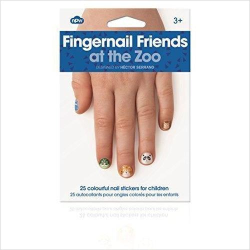 At The Zoo Fingernail Friends Nail Stickers (25 Count) - Gifteee Unique & Unusual gifts, Cool gift ideas