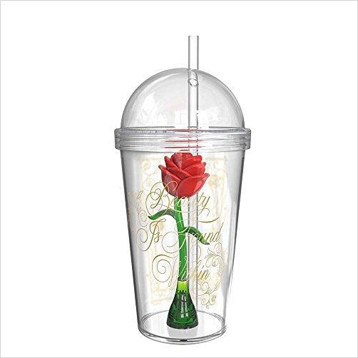 Beauty And The Beast Enchanted Rose Kid's Tumblers - Gifteee Unique & Unusual gifts, Cool gift ideas