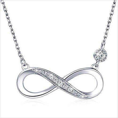 Billie Bijoux “Forever Love” Infinity Heart Pendant White Gold Plated Diamond - Gifteee Unique & Unusual gifts, Cool gift ideas