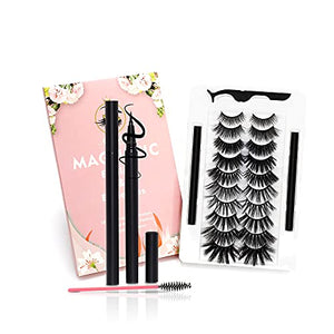 Magnetic eyelashes with eyeliner kit