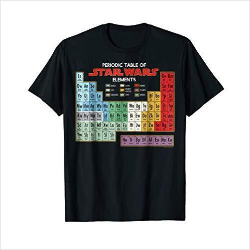 Star Wars Periodic Table of Elements T-Shirt - Gifteee. Find cool & unique gifts for men, women and kids