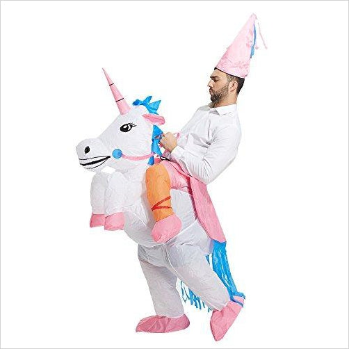 Inflatable Unicorn Rider Costume - Gifteee. Find cool & unique gifts for men, women and kids