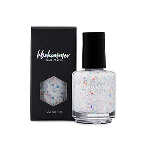 White Glitter Nail Polish with Rainbow Glitters - Gifteee Unique & Unusual gifts, Cool gift ideas