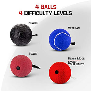 Boxing Reflex Ball Set, 4 Difficulty Levels - Gifteee. Find cool & unique gifts for men, women and kids
