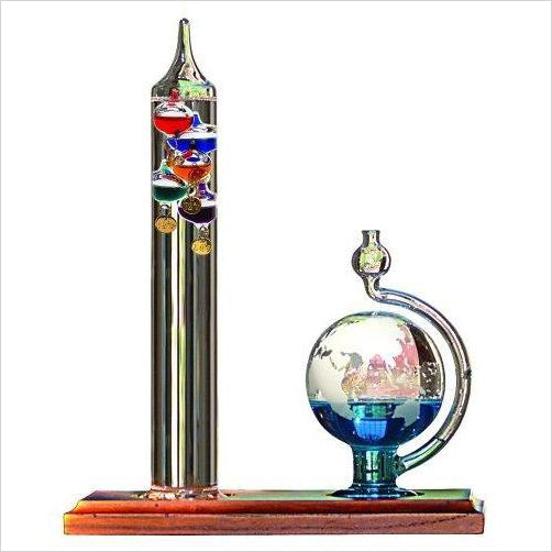 Galileo Thermometer with Glass Globe Barometer - Gifteee. Find cool & unique gifts for men, women and kids
