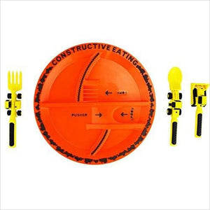 Construction Utensil Set with Construction Plate - Gifteee