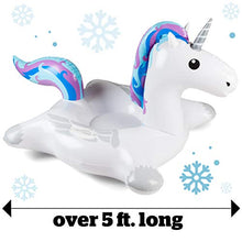 Load image into Gallery viewer, Unicorn Snow Tube - 4 ft. - Gifteee. Find cool &amp; unique gifts for men, women and kids
