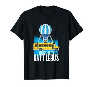 Straight Out The Battle Bus Gamer Video T-Shirt