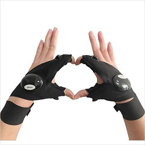 Fingerless LED Flashlight Gloves - Gifteee. Find cool & unique gifts for men, women and kids