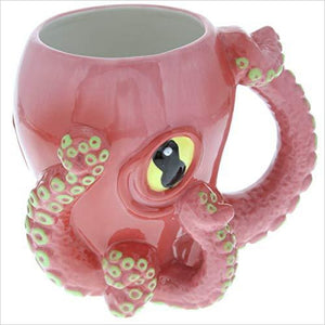 Octopus Ceramic 3D Coffee Mug with Tentacle Handle - Gifteee. Find cool & unique gifts for men, women and kids