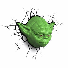 Load image into Gallery viewer, Star Wars Yoda Face 3D Deco LED Wall Light - Gifteee. Find cool &amp; unique gifts for men, women and kids
