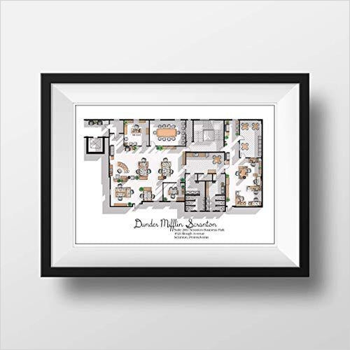 The Office US TV Show Office Floor Plan - Dunder Mifflin - Gifteee Unique & Unusual gifts, Cool gift ideas