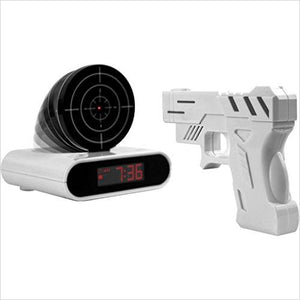 Alarm Clock with Infrared Laser Gun - Gifteee. Find cool & unique gifts for men, women and kids