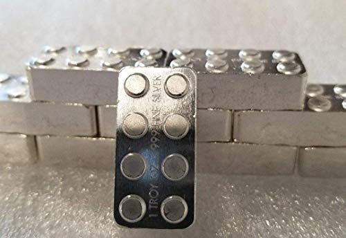 Lego 1 oz .999 Silver Bar Hand Poured - Gifteee - Unique Gifts | Cool Gift Ideas for Kids, Men and Women