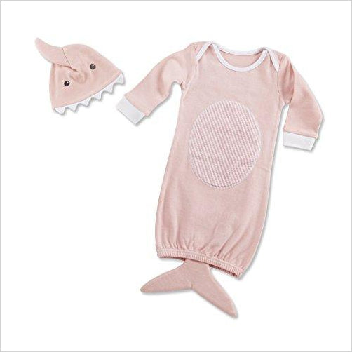 Let The Fin Begin 2 Piece Layette Set, Pink - Gifteee Unique & Unusual gifts, Cool gift ideas