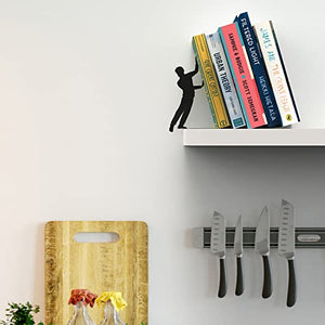 Hidden Metal Bookends for Shelves