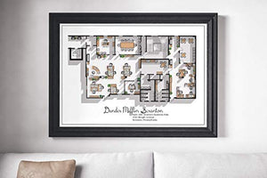 The Office US TV Show Office Floor Plan - Dunder Mifflin - Gifteee Unique & Unusual gifts, Cool gift ideas